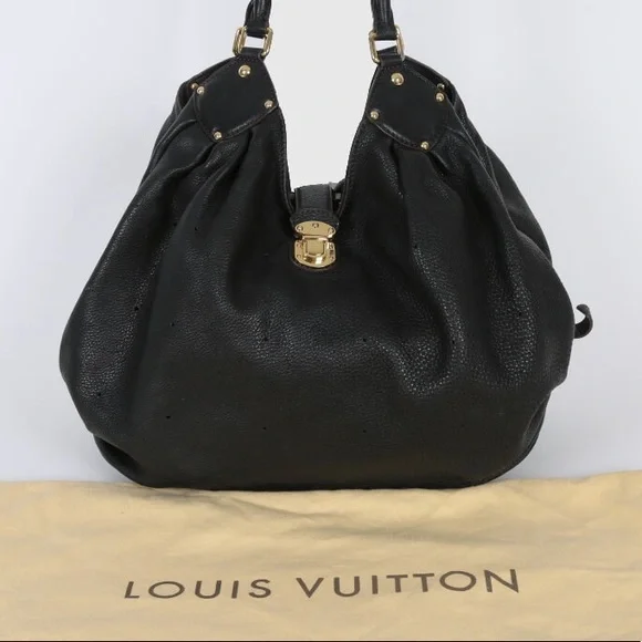 ✨LIKE NEW✨ black leather Louis Vuitton mahina XL - Picture 1 of 15